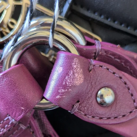 Coach Magenta Purple /Teal Signature Tote Patchwork Vintage RARE - Picture 7 of 11